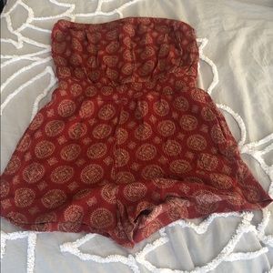 strapless romper